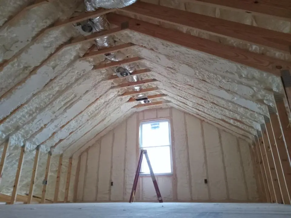 Spray foam roofing application for Crawl Space Insulation project in Walton